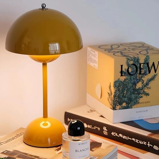 Lampe Champignon Moderne – Lampe de Table Rétro Minimaliste à Lumière Chaude