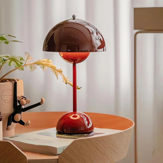 Lampe Champignon Moderne – Lampe de Table Rétro Minimaliste à Lumière Chaude